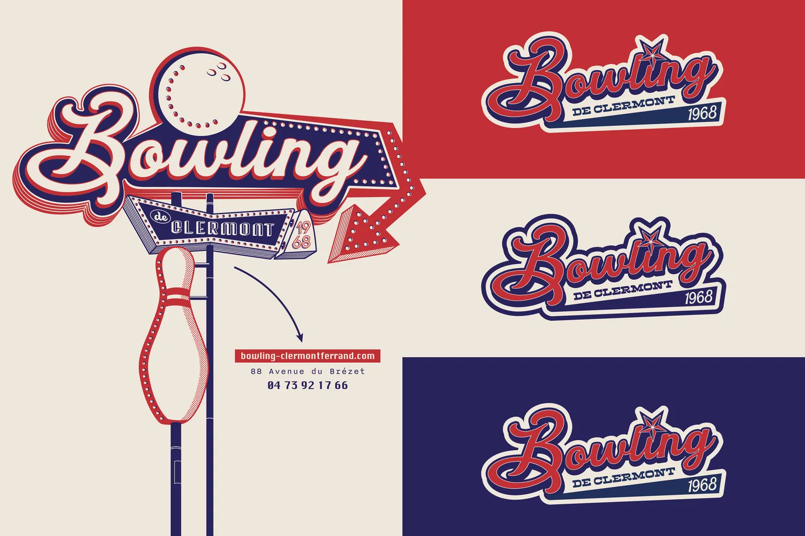 Bowling de Clermont : identité visuelle & site web par Luds Studio, visuel 3