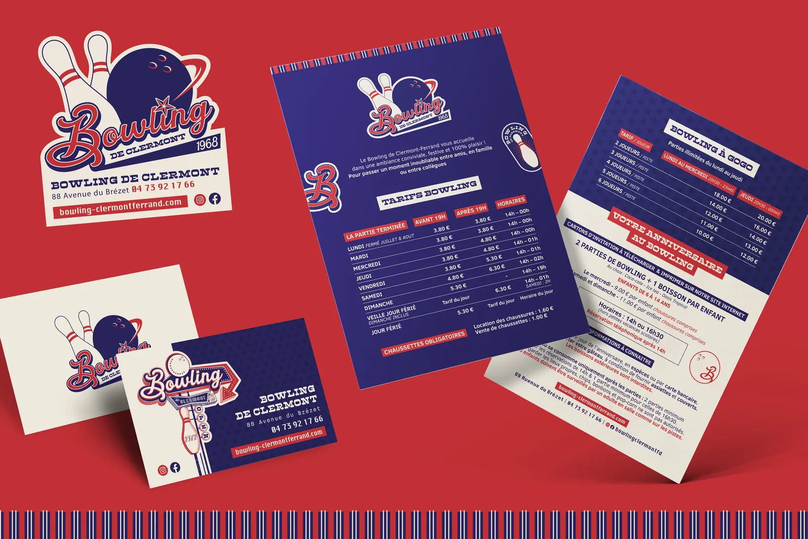 Bowling de Clermont : identité visuelle & site web par Luds Studio, visuel 6