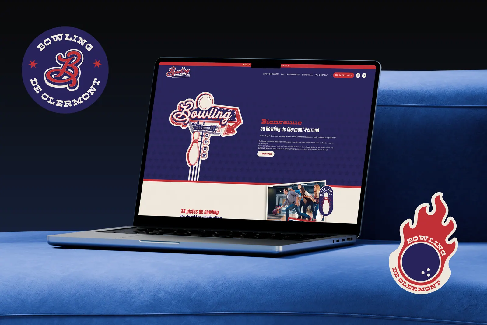 Bowling de Clermont : identité visuelle & site web par Luds Studio, visuel 7