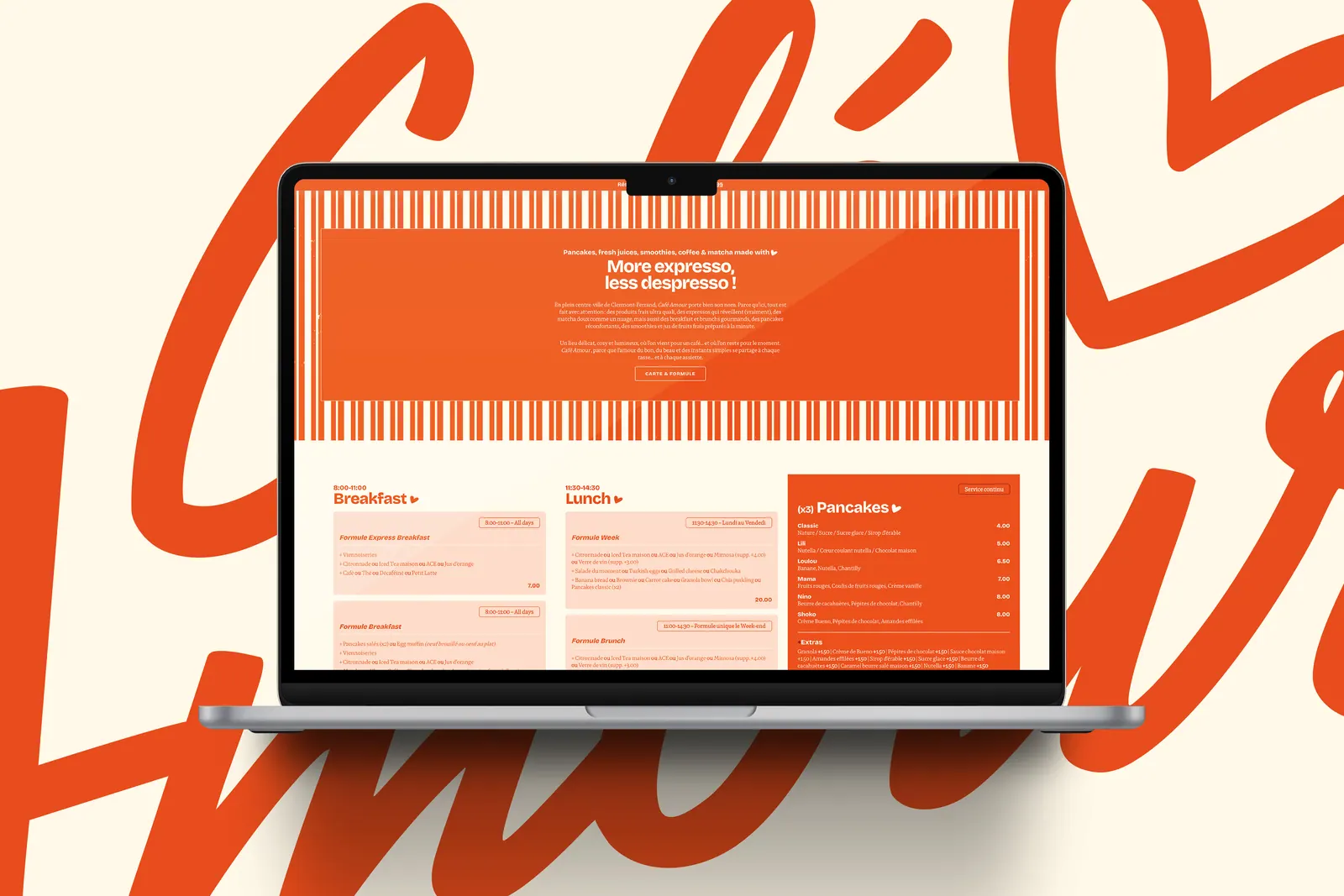 Café Amour : identité visuelle & site web par Luds Studio, visuel 8